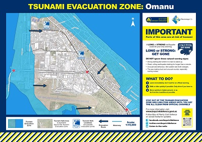Tsunami Omanu map Omanu