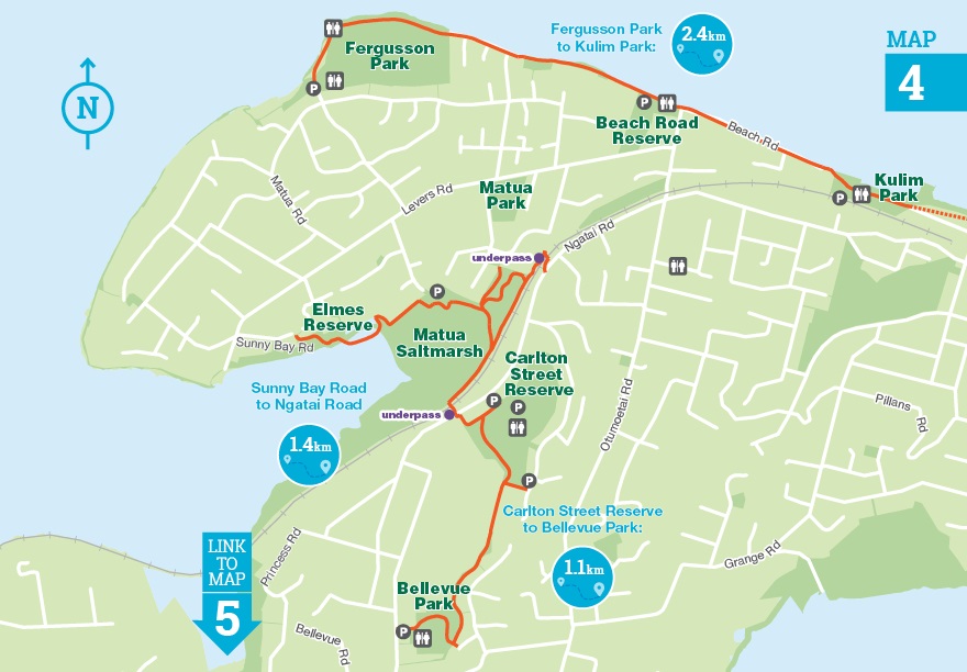 Otumoetai and matua reserves map Otumoetai and matua reserves map